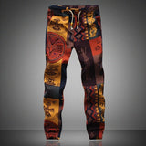 Foesce New Fashion Summer Spring Autumn Men Floral Print Joggers Male Casual Summer Pants Mens Sweatpants Linen Pants Men Trouser