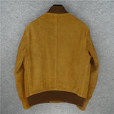 Brand new classic man genuine leather Jacket,casual mens A1 style warm leather jacket,Cow suede bomber coat