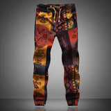 Foesce New Fashion Summer Spring Autumn Men Floral Print Joggers Male Casual Summer Pants Mens Sweatpants Linen Pants Men Trouser