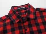 Foesce Navy and Green Plaid shirts Men  New Arrival Summer Men's Casual Short sleeve Shirts Fashion Chemise Homme Men Dress Shirts