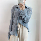 Loose Slender Full Sleeves Free Shirts Female Casual Folds Alternate Elegant New Design Women Blouses Regular