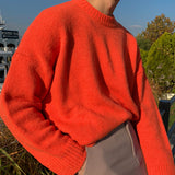 men's wear round collar sweater autumn winter fashion Korean style fitloose knitted long sleeve tops