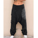 Foesce Retro Medieval Costume Pirate Viking Harem Pants Joggers Samurai Vintage Pants Hip Hop Streetwear Hakama Leisure Halloween