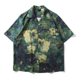 Hand Paint Full Printed Hawaiian Shirts Men Summer Street Men's Shirt