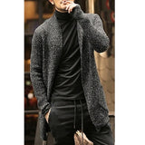 Winter Cardigan Men O Neck Sweater Thick Warm Long Sleeve Sweater Mohair Clothes British Style Casual Jacket