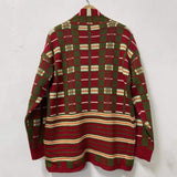 Foesce Plus Size Knitted Long Sleeve Men Casual Loose Cardigan Autumn Winter Open Front Plaid Printed Cardigan Sweater Outerwear