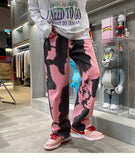 Foesce Tie-dye Jeans Denim Pants Men's Jeans for Men Streetwear Jean Baggy Man Male Oversize Trendyol Mens Wide Men´s Boys Clothing