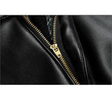 Trendy Men Leather Pants Fashion PU Leather Trousers Plus Size Straight Casual Motorcycle Pants Men's Streetwear