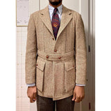 Foesce Smart Casual Men Tuxedos Custom Made Handsome With Belt Blazer Business Wedding Party Groom Suit Coat 1 Piece
