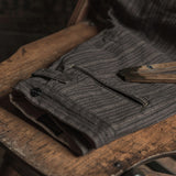 Foesce Bronson 1920s Pinstripes Working Class Pants Men Vintage Gentlemen Suit Trousers