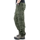 Spring Autumn Mens Cargo Pants Multi Pocket Khaki Trousers Casual Military Cotton Pants Men Plus Size Pantalon Cargo Homme