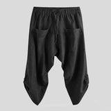 Foesce Men Medieval Trousers Cosplay Costume Pirate Viking Renaissance Harem Pocket Pants Samurai Halloween Costumes Adult Vintage