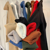 Men Oversized Turtleneck Sweaters Winter Korean Fashions Pullover Harajuku Black Knitwear