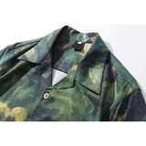 Hand Paint Full Printed Hawaiian Shirts Men Summer Street Men's Shirt