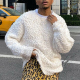 Men Pullover Sweater Autumn New Fashion Casual Loose O-Neck Long-sleeved Streetwear Harajuku Solid Color Pullover Male