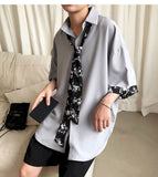 Foesce Short-sleeved Shirt Men Bouse Women White Japanese Summer Short Sleeve Student Korean Loose Fairy Tie Shirts Retro Clothes