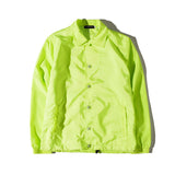 Hip Hop Windbreaker Coach Jacket Streetwear Mens Plain Blank Thin Coat Harajuku Casual Jackets Green Black Pink