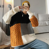 Winter Thick Sweater Men's Warm Fashion Retro Casual Knitted Pullover Men Wild Loose Korean Knitting Sweaters Mens Clothes M-2XL