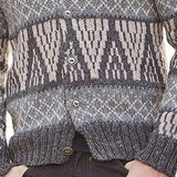 Cardigan Male Knitted Turn-down Collar Print Men's Winter Sweater Warm Thicken Button Up Sweatshirt Patchwork Knitwear