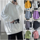 Fashion Brand Men's Hoodies Spring Autumn Hip Hop Streetwear Men Pullover Sweatshirts Hoodies Mens Solid Color Hoodie Male