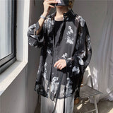 Men's Hawaiian Shirt Long Sleeve Sunscreen Clothes Floral Printing Shirt Loose Camisa Masculina Fashion Shirts M-XL