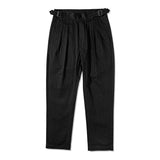 Foesce Red Tornado Vintage Style British Gurkha Pants Pleated Men Smart Casual Trousers