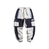 Ribbons Harem Joggers Men Cargo Pants Streetwear Hip Hop Casual Pockets Track Pants Male Harajuku Fashion Trousers