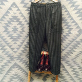 Men's Trousers Pants Retro Autumn Striped Tweed Casual Pant Trousers Wear Gentleman Trousers Suit Male Man Pants Plus Size