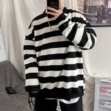 Spring Men Classic Striped Hoodies Mens Hip Hop Streetwear Sweatshirt Male Casual Trend Cotton Pullover M-5XL