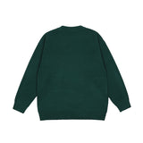 Hip Hop Letter and Person Print Vibe Retro Mens Sweaters Oversize Harajuku Round Neck Pullover Loose Casual Knitted Autumn Tops