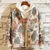 Mens Hip Hop Baseball Jacket Coats Embroidery Crane Chinese Style Optional Harajuku College Style Bomber Jacket Men Oversize 5XL