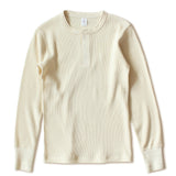 Foesce Heavy American Retro Khaki Sweater Shirt Waffle Cotton Henry Collar Long Sleeve T-shirt Men Cotton Slim Base Pullover Shirt
