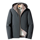 Winter Men's Bomber Jackets Casual Male Outwear Fleece Warm Windbreaker Padded Coats Man Business Hooded Jacket Clothing