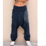 Foesce Retro Medieval Costume Pirate Viking Harem Pants Joggers Samurai Vintage Pants Hip Hop Streetwear Hakama Leisure Halloween