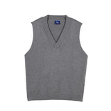 Foesce Menswear Korean Style Fashion Knitted Vest Men's Autumn New Personalized V-Neck Loose Sleeveless Sweater Vests Tide
