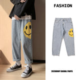 Foesce Straight-leg Jeans Men's Autumn/winter New Jeans Casual Pants Hip Hop Pants  Bell Bottom Jeans  Distressed Jeans