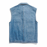 Veste Sans Manche Homme Mens Vest Mens Jackets Sleeveless Denim Jacket Veste Homme Sleeveless Jacket Men Casual Cotton Comfort