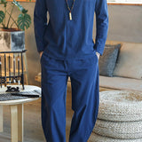 Foesce 2 (jacket+ trousers) spring Chinese Style men  jacket Cotton and linen jackets autumn men's High quality casual coat M-5XL
