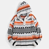 Harajuku Knitted Sweater Oversized Mens Sweater Autumn Men's Casual Loose Jacquard Knit Sweater Hooded Pullover Outer Sweater