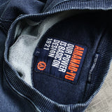 Foesce Autumn New American Retro O-neck Hoodies Men's Fashion Pure Cotton Washed Old Knitted Denim Terry Casual Pullover Sweatshirts