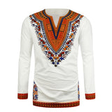 Foesce Odeneho Shirts Men's White Polished Cotton Tops With Dashiki. African Clothing Male Plus Size  Long T shirts