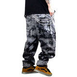 Foesce New Fashion Camouflage Jeans Men Casual Denim Pants Straight Loose Baggy Trousers Streetwear Men Clothing Plus Size Jeans