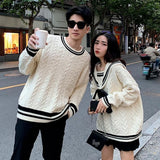 Women Fashion Patchwork Couple Casual Preppy Style Popular Ulzzang Design Simple Daily Chic Comfortable Basic Retro