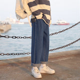 Foesce Men's Baggy Homme Casual Pants Cargo Pocket Wash Jeans Blue/black Color Haren Pants Loose Tide Biker Denim Trousers S-2XL