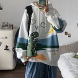 Cute Cartoon Hoodie Streetwear Boy Japanese Hip Hop Sweatshirt Men Fashion Tops Casual Funny Spring Autumn Harajuku Clothes Male