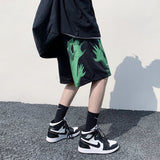 Foesce   Men's Casual Oversized Shorts  Fashion Printed Elastic Waist Hip Hop Shorts Korean Streetwear Male Short Trousers