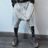 Foesce Men Harem Pants Hip Hop Tousers Short Trendy Loose Solid Streetwear Sweatpant Fashion Summer Jogger Cargo Male