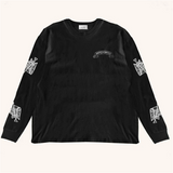 Foesce Paisley Barned Scroll Letter Printed High Street Men's And Women's Sports Long Sleeve T-Shirt