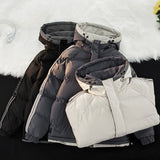 Winter Hooded Jacket Fashion Casual Outdoor Men Thick Warm Classic Senior Down Jacket Men Cotton Coat New Plus Size 8XL