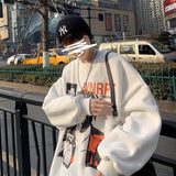 Foesce Hip Hop Men Sweatshirts Oversize Couple Clothing Graphic Male Pullovers Fashion Brand Jumpers Casual Hoodies